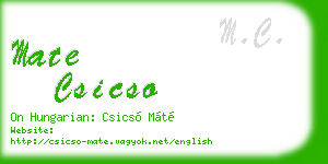 mate csicso business card